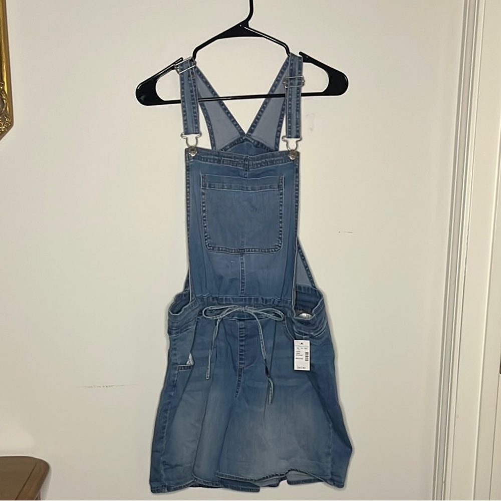 Blue Adjustable Denim Overall Romper